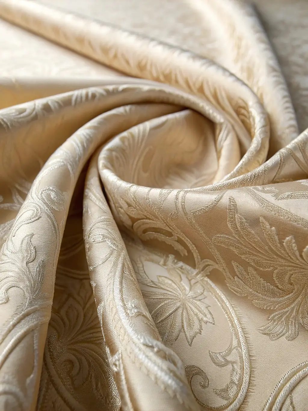 A close-up shot of high-quality fabric samples, showcasing the texture and premium feel, used in MAJARA MIRDIF SEWING's uniforms.